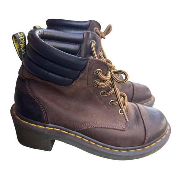 Dr. Martens Shoes - Dr. Martens Alexandra Women’s Size 8 Brown Heeled Ankle Boots